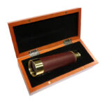 Visionary SPYGLASS 25x30 Brass Draw Tube In Wooden Box
