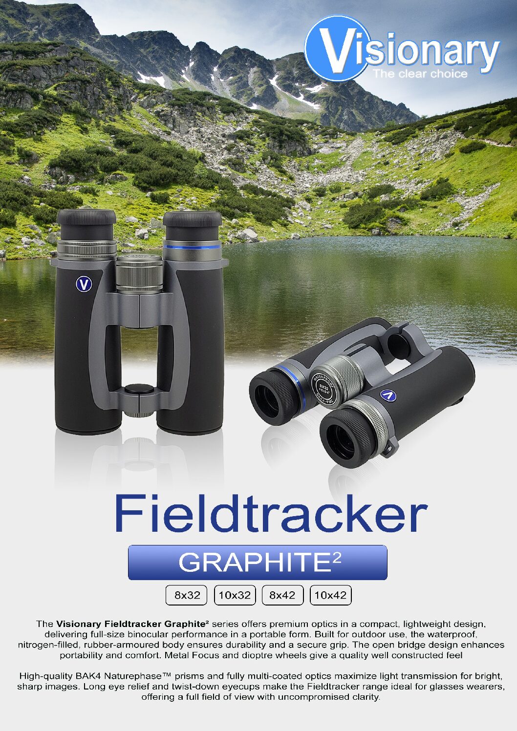 Visionary Fieldtracker Graphite2 8x32 Binoculars - Image 5